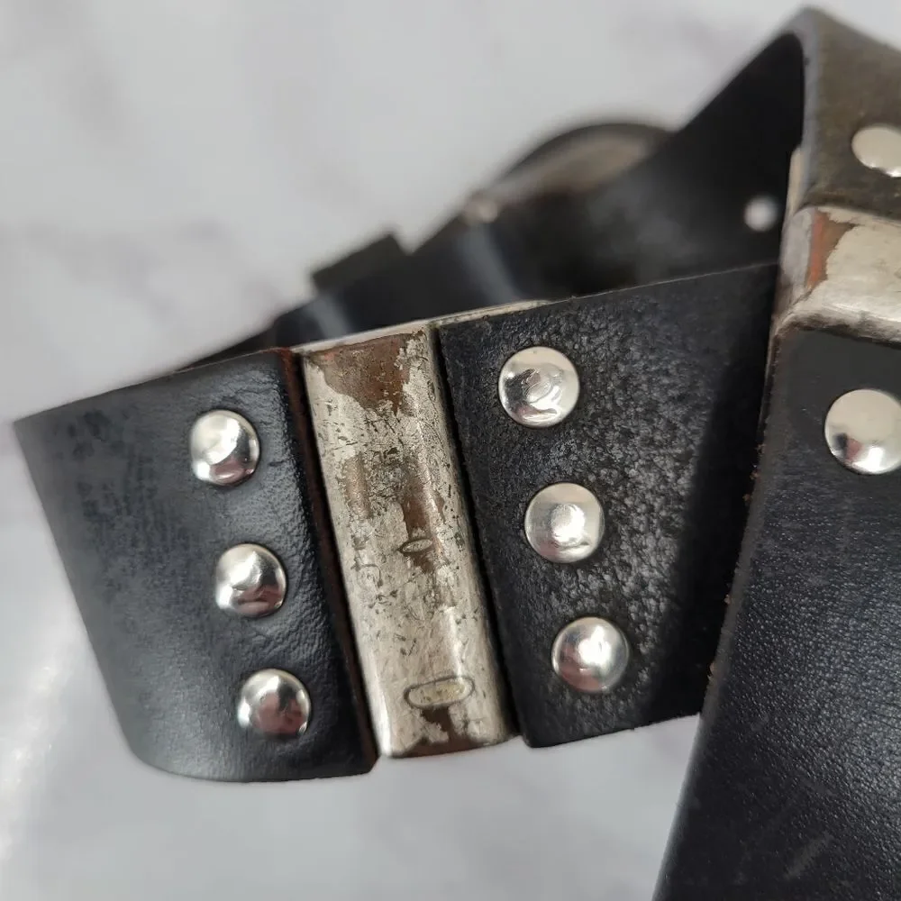 Chassis Hipwear Brutalist Raw Leather and Tarnished Silver Belt